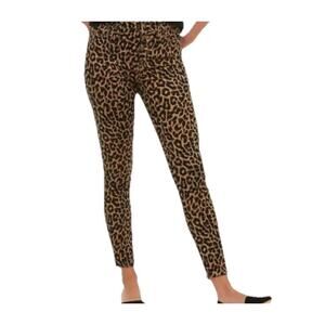 J.Crew Women’s Leopard Print Skinny Jeans 28 – 9” High Rise,Button Fly, Stretch